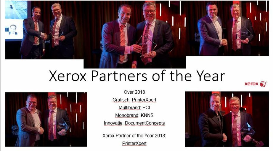 Xerox NL partners of the year 2018